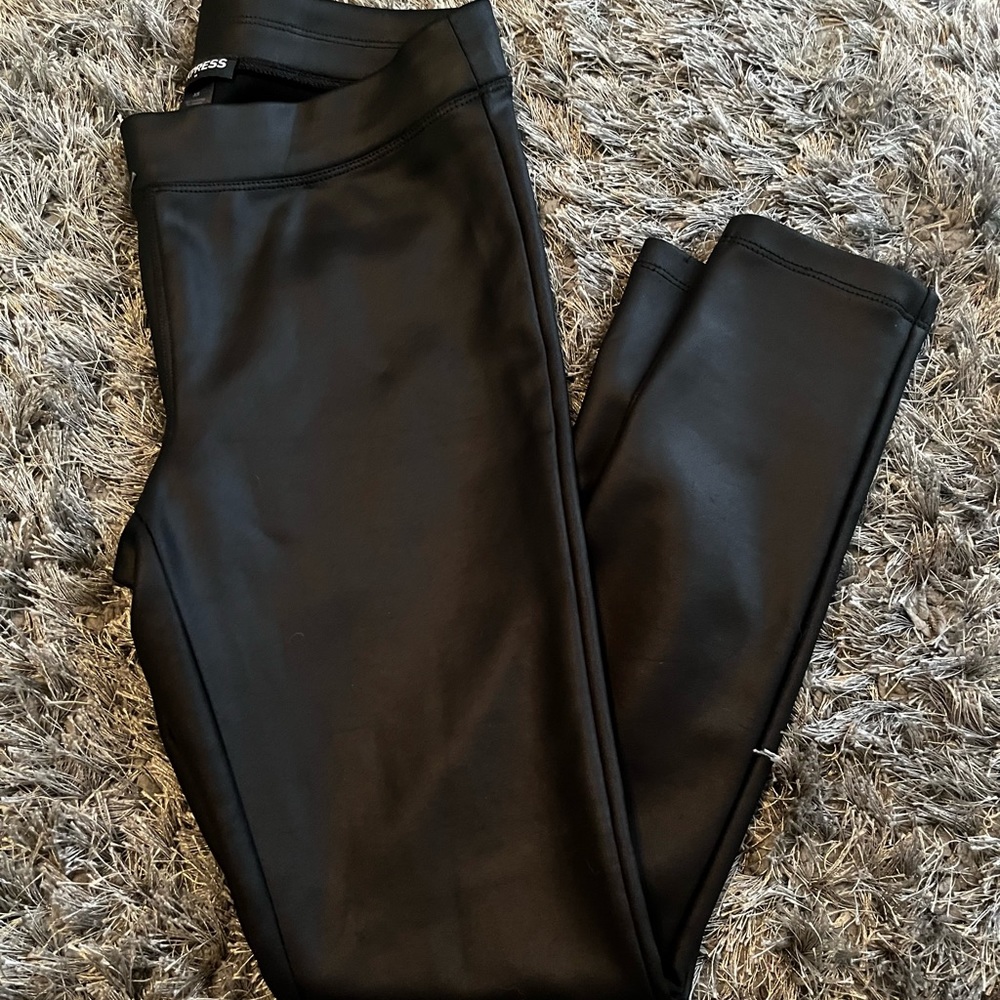 Express Faux Leather Crop Leggin